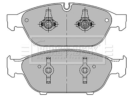 BORG & BECK Комплект тормозных колодок, дисковый тормоз BBP2405